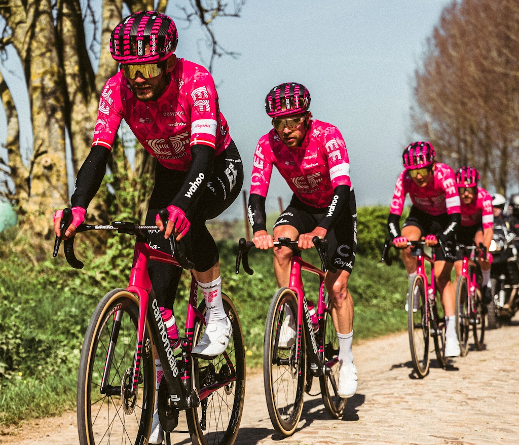 Muc-Off X EF Pro Cycling Custom Helmets At Paris-Roubaix 2025