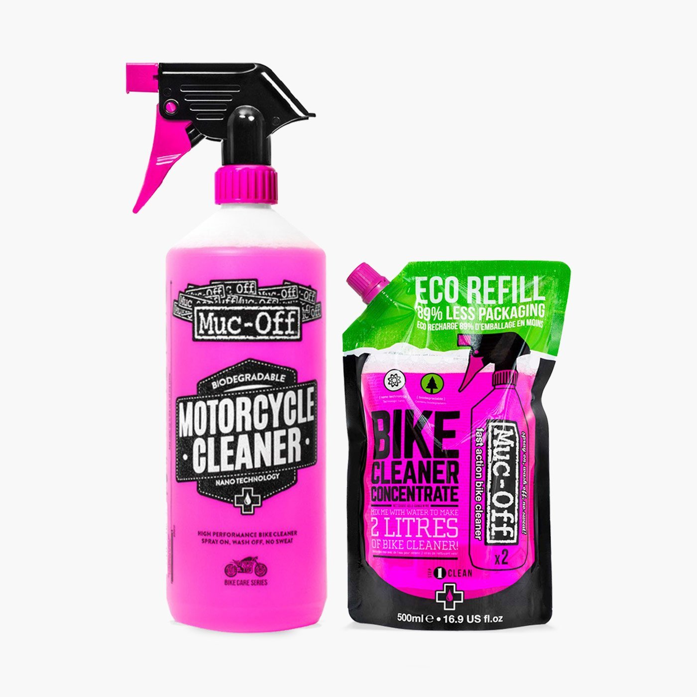 Nano Tech Motorcycle Cleaner 1L 500ml Concentrate Refill Motorcycle Clean Muc Off EU