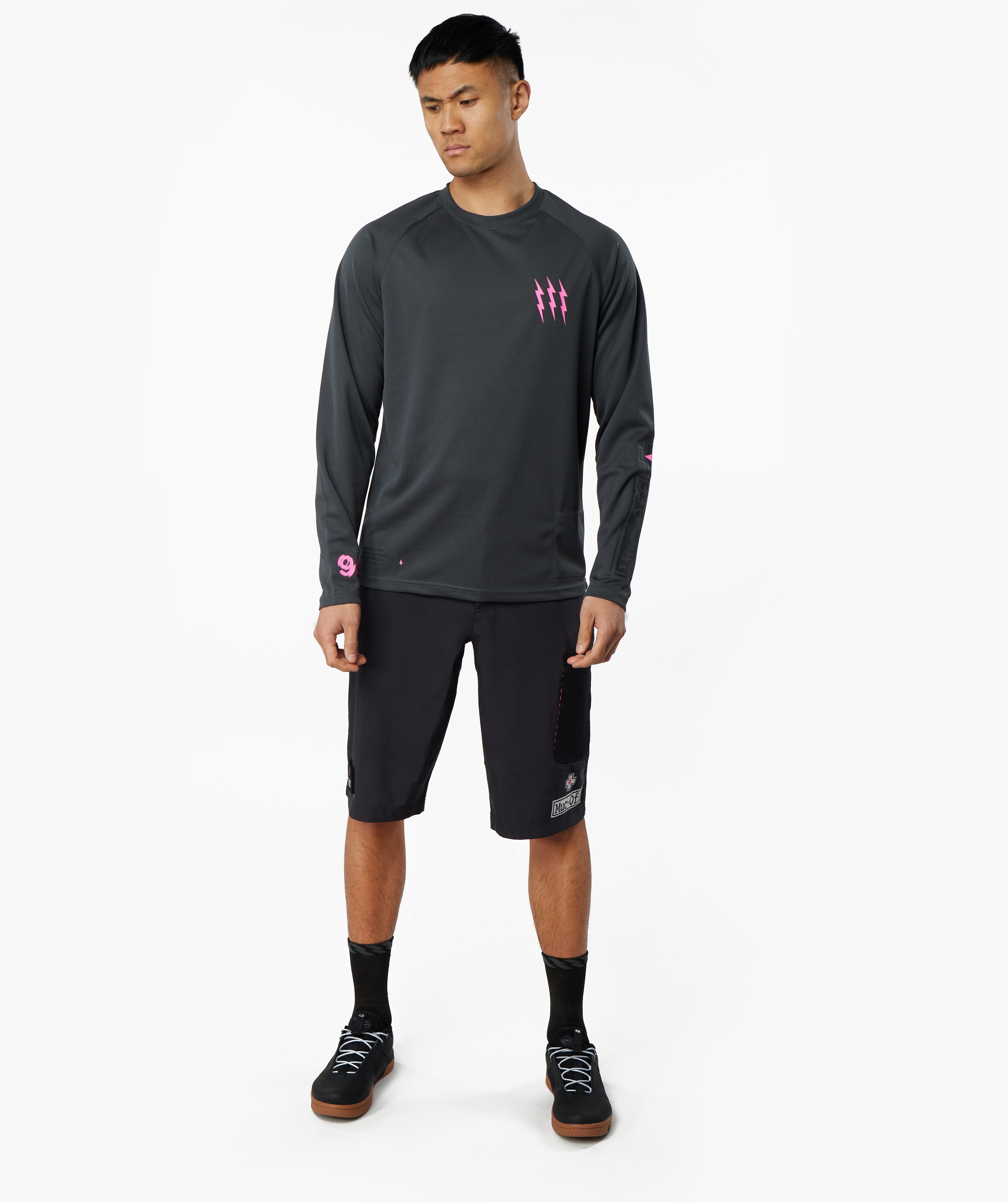 Long Sleeve Mountain Bike Jersey - Grey | Premium MTB Clothing