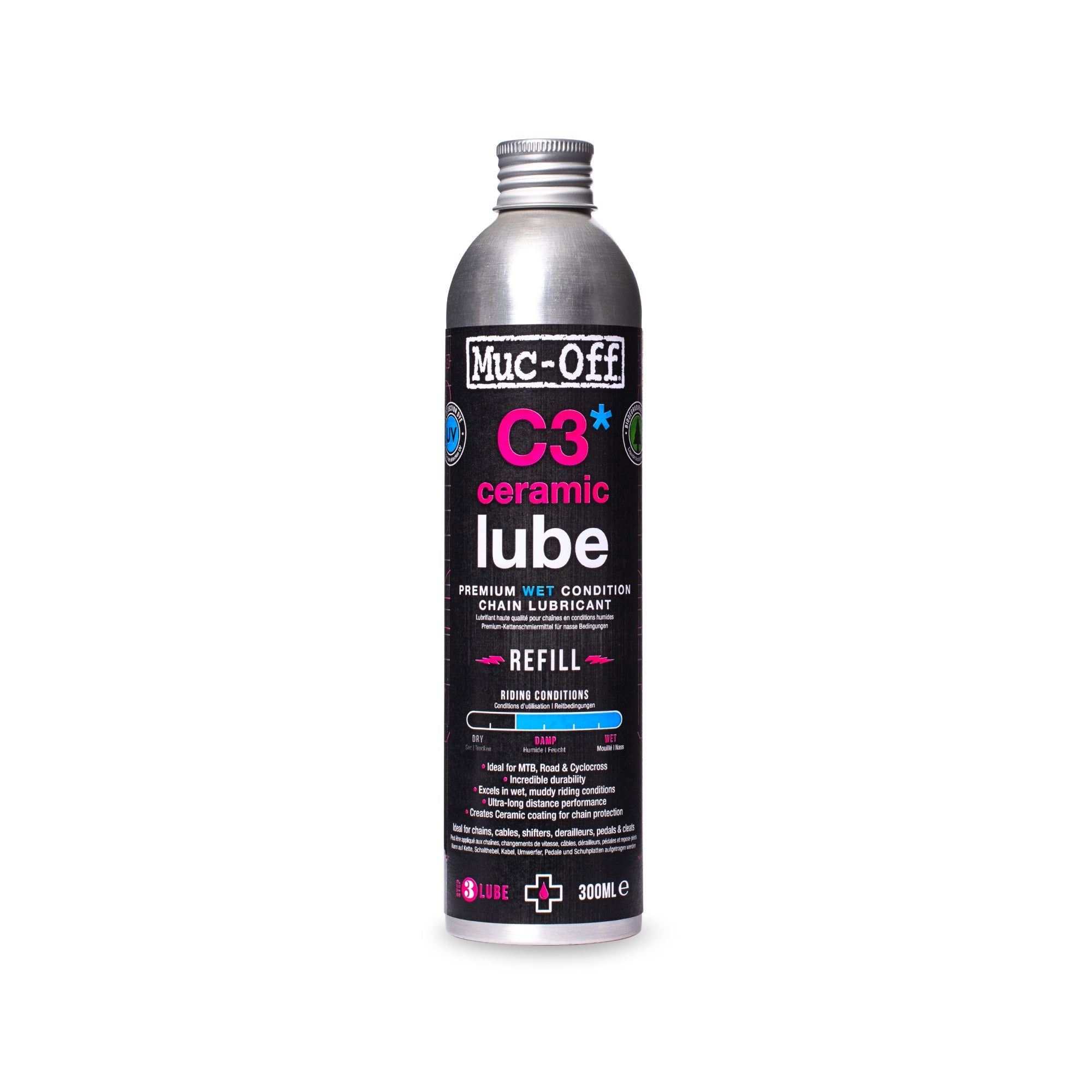 Chain lubricant MUC-OFF - C3 Ceramic Wet Lube - Rêve de Vélo