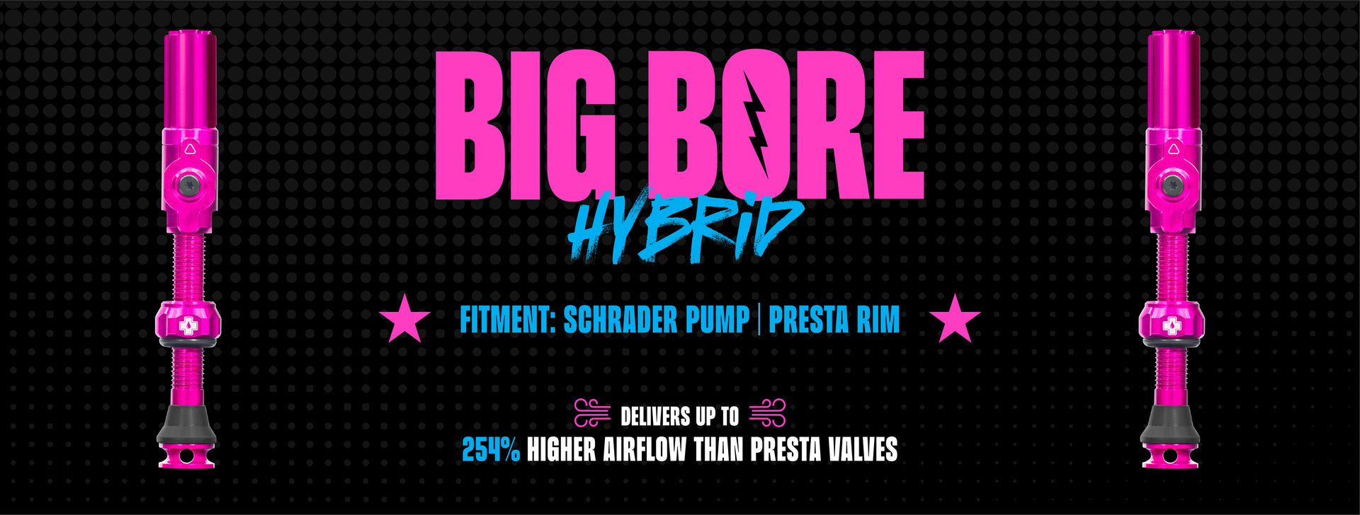 thumbnail image 2 of Muc-Off Big Bore Tubeless Valves 35mm - High Airflow Schrader Valves For MTB & Road Bikes 2 of 12