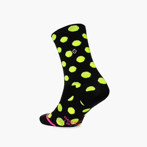 Premium MTB/Gravel Socken - Polka Dot Neongelb