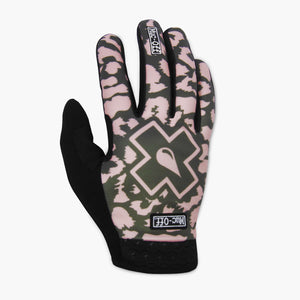 MTB Gloves - Green/Pink Leopard