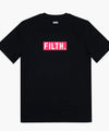 FILTH. T-Shirt - Schwarz mit rosa Logo