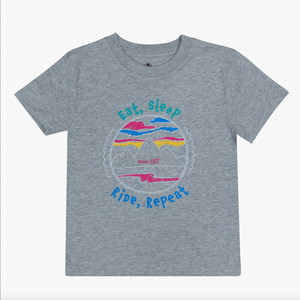 Eat Sleep Kinder T-Shirt - Grau