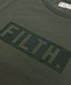 FILTH. T-Shirt - Khaki mit khakifarbenem Logo