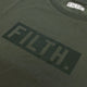 FILTH. T-Shirt - Khaki mit khakifarbenem Logo