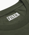 FILTH. T-Shirt - Khaki mit khakifarbenem Logo