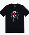 T-Shirt morsure de croix - Noir