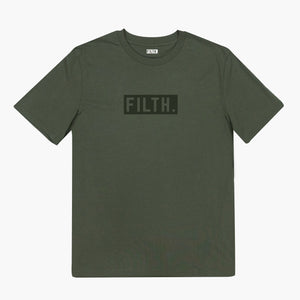 T-shirt FILTH. - Kaki Avec Logo Kaki