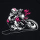 Moto doodshoofd T-shirt - Zwart