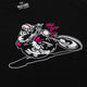 Moto doodshoofd T-shirt - Zwart