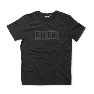 FILTH. Tee - Black With Black Logo